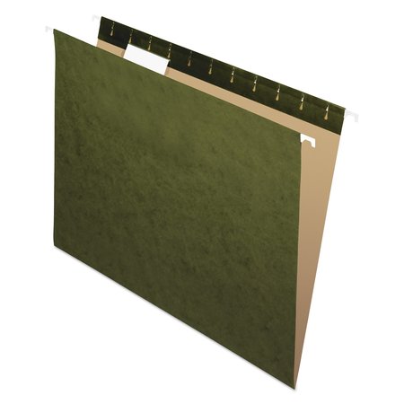 OFFICE IMPRESSIONS Hanging File Folders, Letter Size, 1/5-Cut Tab, Standard Green, PK25 PK OFF82021